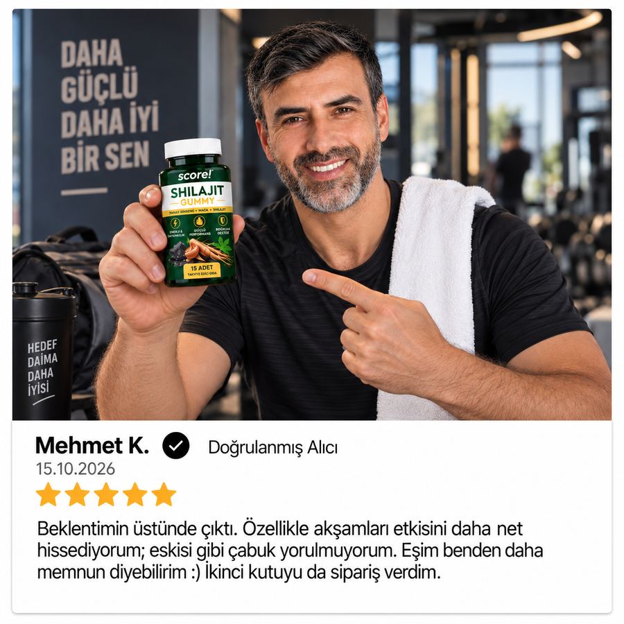 Score! Shilajit Gummy müşteri yorumu